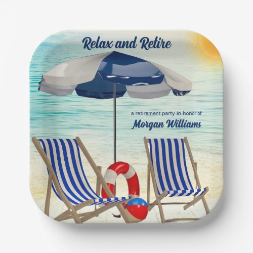Relax and Retire Tropical Beach Chair Retirement