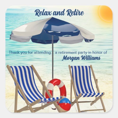 Relax and Retire Tropical Beach Chair Retirement
