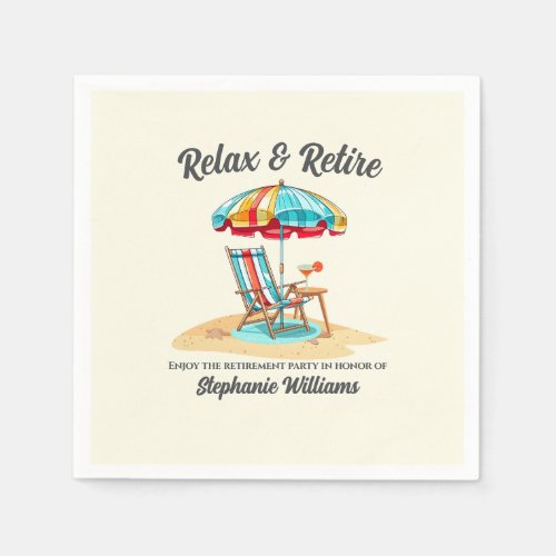 Relax and Retire Tropical Cocktail Beach Chair 