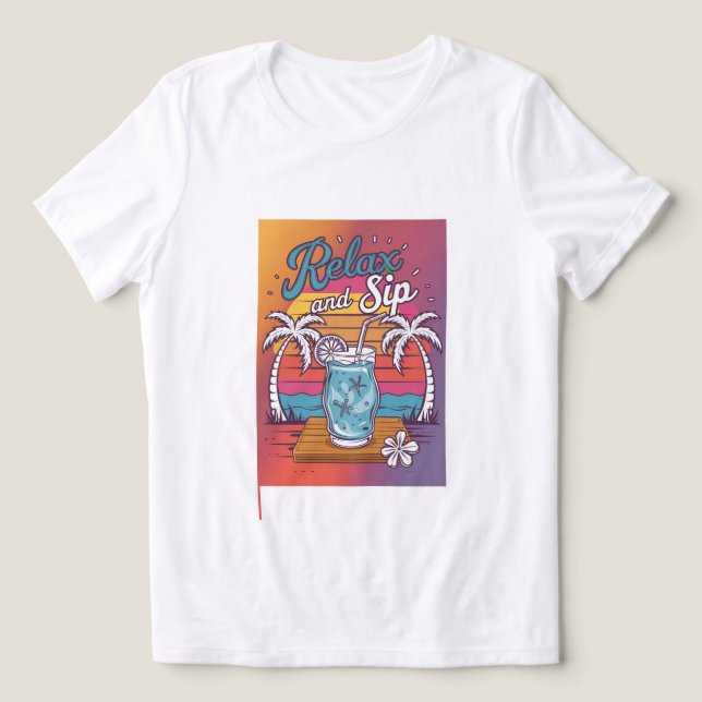 "Relax and Sip" Tri-Blend Shirt (Design Front)