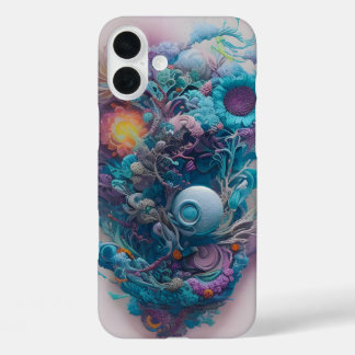 Relax and take a deep breath - Floral AI Art iPhone 16 Plus Case
