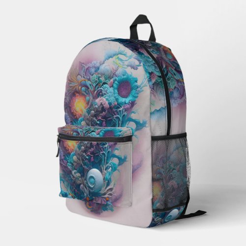 Relax and take a deep breath _ Floral AI Art Printed Backpack