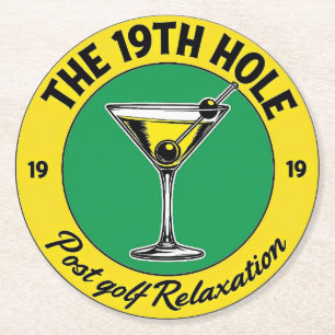 Relax at The 19th Hole After Golf Round Paper Coaster