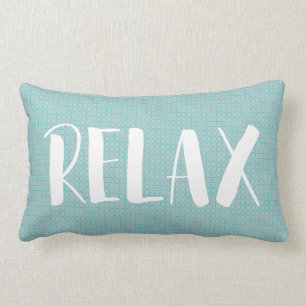 Relax Beach House Seafoam Green Lumbar Pillow