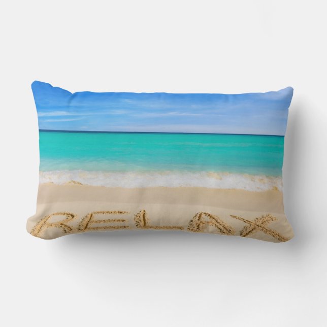RELAX Beach surf Sand Cushion Pillow (Front)