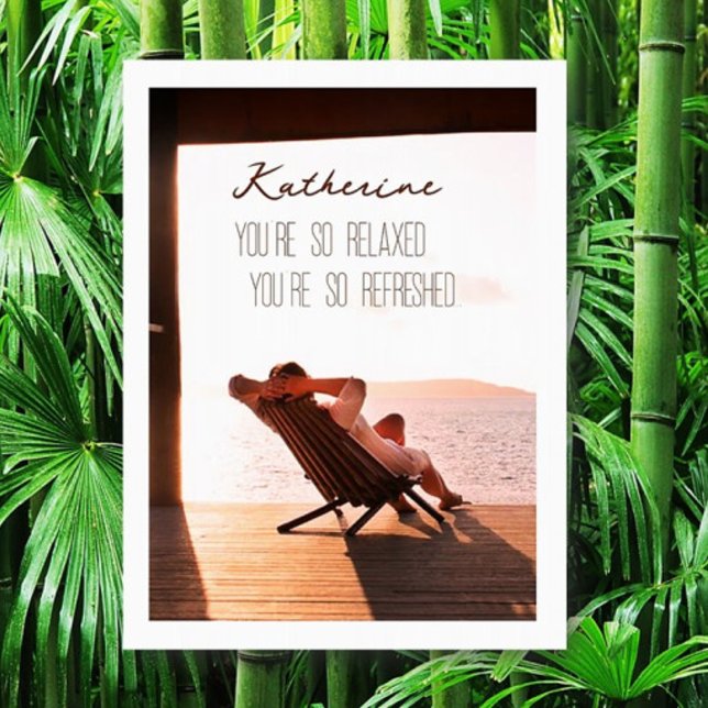 Relax! Big Personalized Retirement Greeting Card (Creator Uploaded)