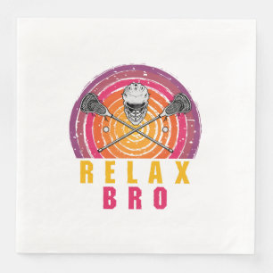 Relax Bro Lacrosse Paper Dinner Napkins