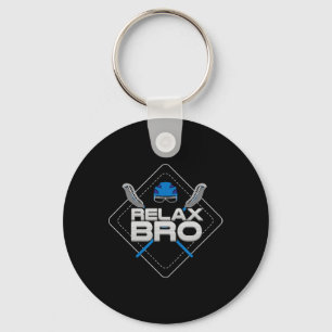 Relax Bro - Lax Life And Lacrosse Player Gift Keychain