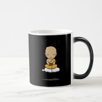 Relax, Buddhist Monk Playing Game Color Morph Mug