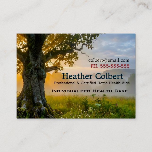 Relax Calm Care Professional Business Card (Front)