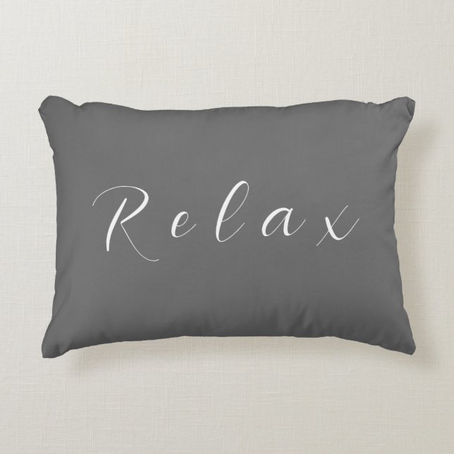 RELAX Cotton  Accent Pillow (Front)