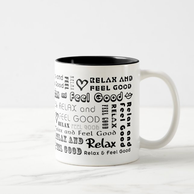 ::: Relax & Feel Good (Black) ::: Mug (Right)