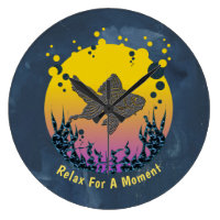 Relax For A Moment Under The Sea Personalize Large Clock