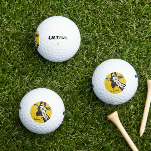 Relax _ Funky Cool Giraffe Golf Balls