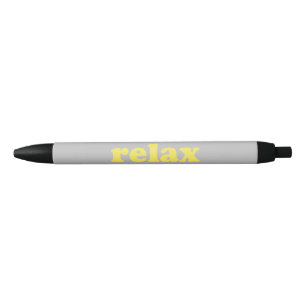 Relax grey yellow modern typography funny cool pen