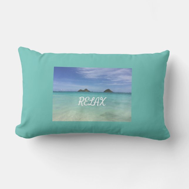 Relax Hawaii Tropical  Lumbar Pillow (Front)