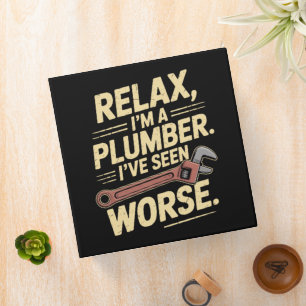 RElax I'm A Plumber - Plumber Funny 3 Ring Binder