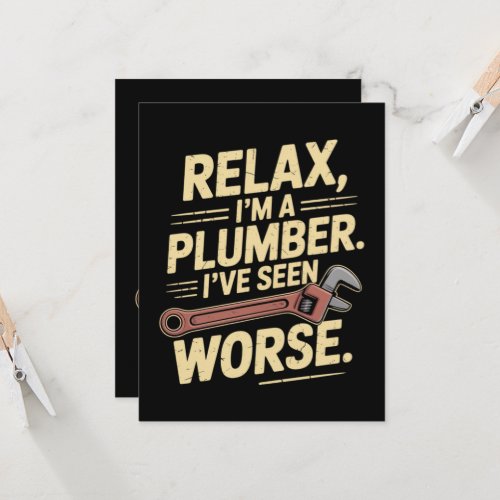 RElax I'm A Plumber - Plumber Funny  Invitation