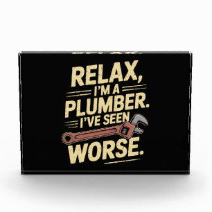 RElax I'm A Plumber - Plumber Funny  Photo Block