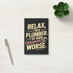 RElax I'm A Plumber - Plumber Funny Post-it Notes