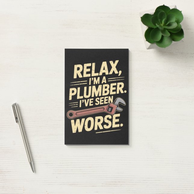 RElax I'm A Plumber - Plumber Funny  Post-it Notes (Office)