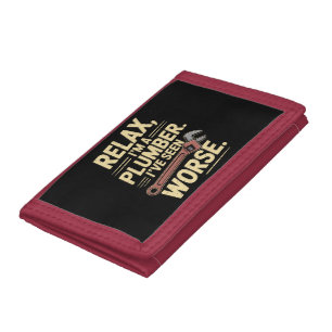 RElax I'm A Plumber - Plumber Funny  Tri-fold Wallet
