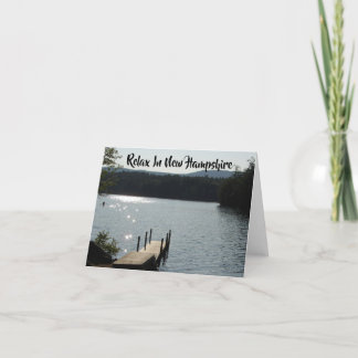 relax in New Hampshire Thank You Card