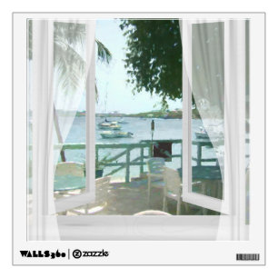 RELAX IN THE CARIBBEAN SEA BOATS SUN WALL DECAL