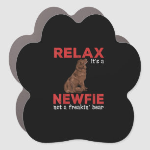 Relax its a newfie Cute newfoundland dog Car Magnet