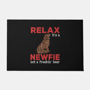 Relax its a newfie   Cute newfoundland dog Doormat
