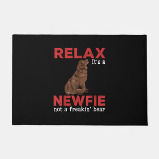 Relax its a newfie | Cute newfoundland dog Doormat