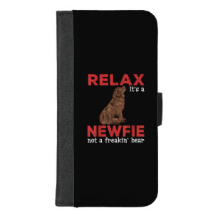 Relax its a newfie Cute newfoundland dog iPhone 8/7 Plus Wallet Case