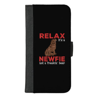 Relax its a newfie | Cute newfoundland dog iPhone 8/7 Plus Wallet Case