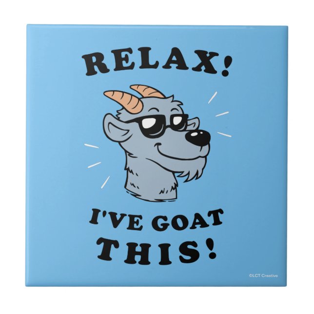 Relax! I've Goat This Ceramic Tile (Front)
