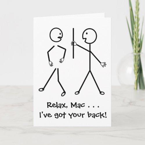 Relax Ive Got Your Back _ Get Well Soon Card