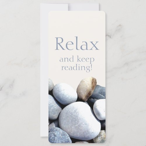 Relax Keep Reading Chic Inspiring Pebbles Bookmark