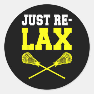 Relax Lacrosse Sticks  Classic Round Sticker