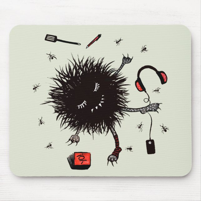 Relax Lazy Monster Cute Funny Mouse Pad (Front)