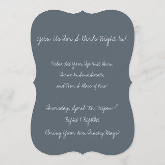 "Relax, Let Your Top Knot Down" Girls Night Invite