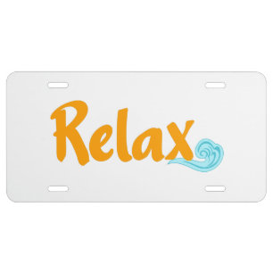 Relax License Plate