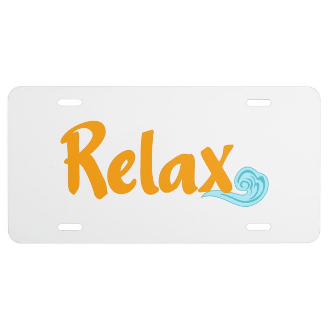Relax License Plate (Front)