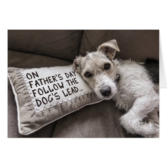Relax Like the Dog Father's Day Greeting Card (Front Horizontal)