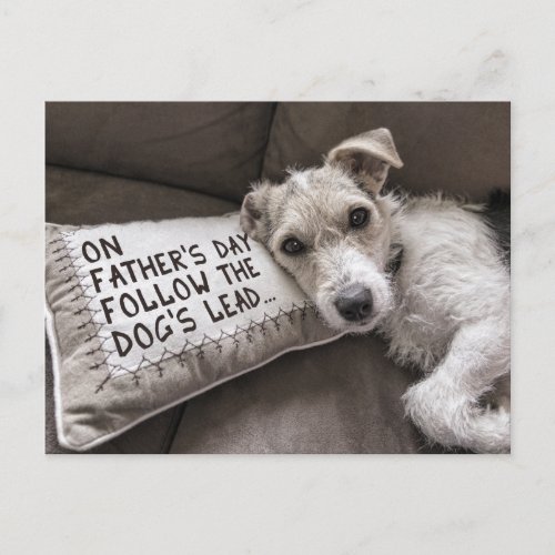 Relax Like the Dog Fathers Day Postcard