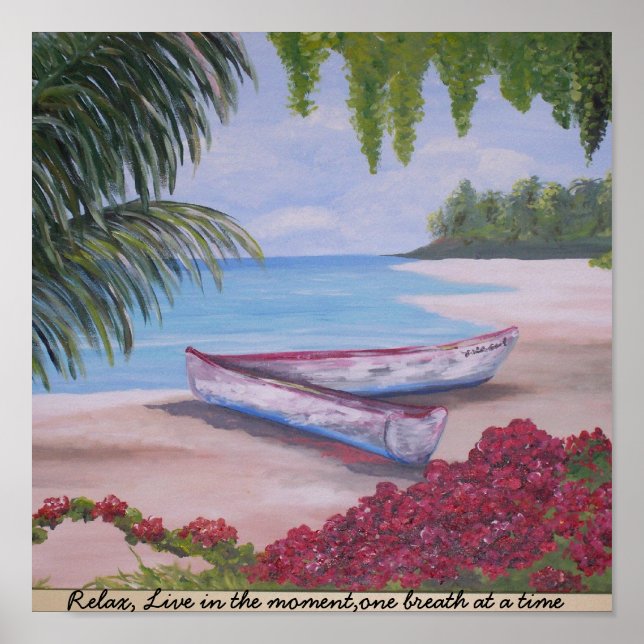 Relax, Live in the moment,one breath at ... Poster (Front)