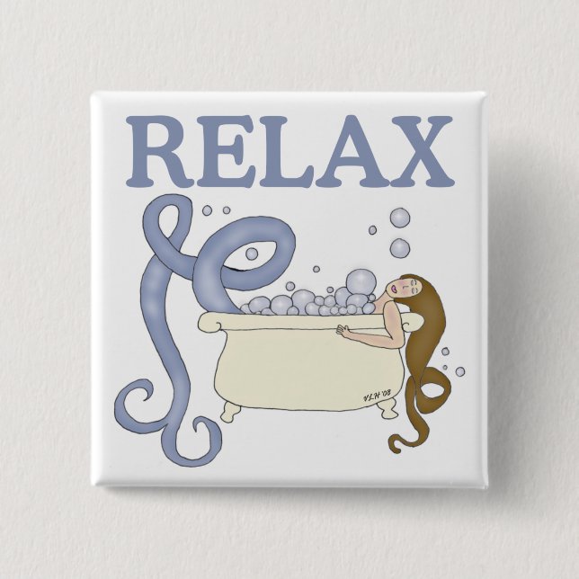 Relax Mermaid Button (Front)