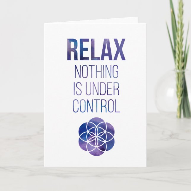 Relax Mindfulness Buddha Quote Card (Front)