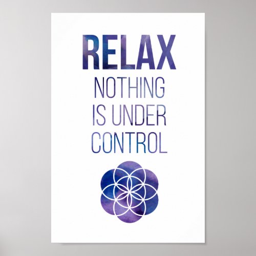 Relax Mindfulness Buddha Quote Poster