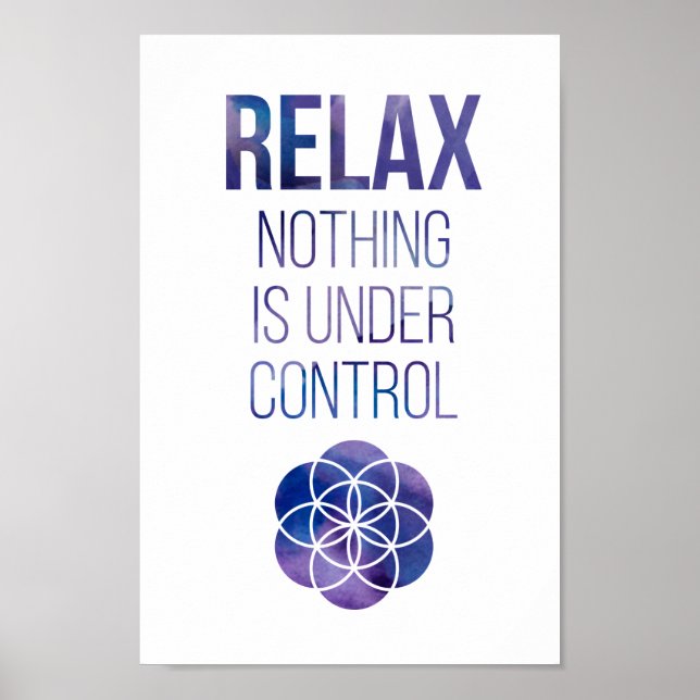 Relax Mindfulness Buddha Quote Poster (Front)