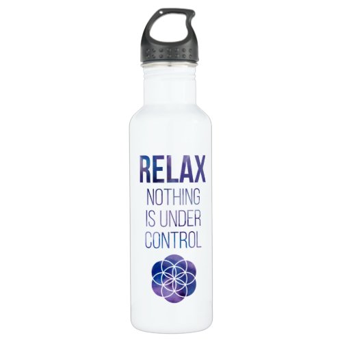 Relax Mindfulness Buddha Quote Stainless Steel Water Bottle