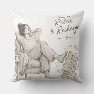 Relax mod throw pillow